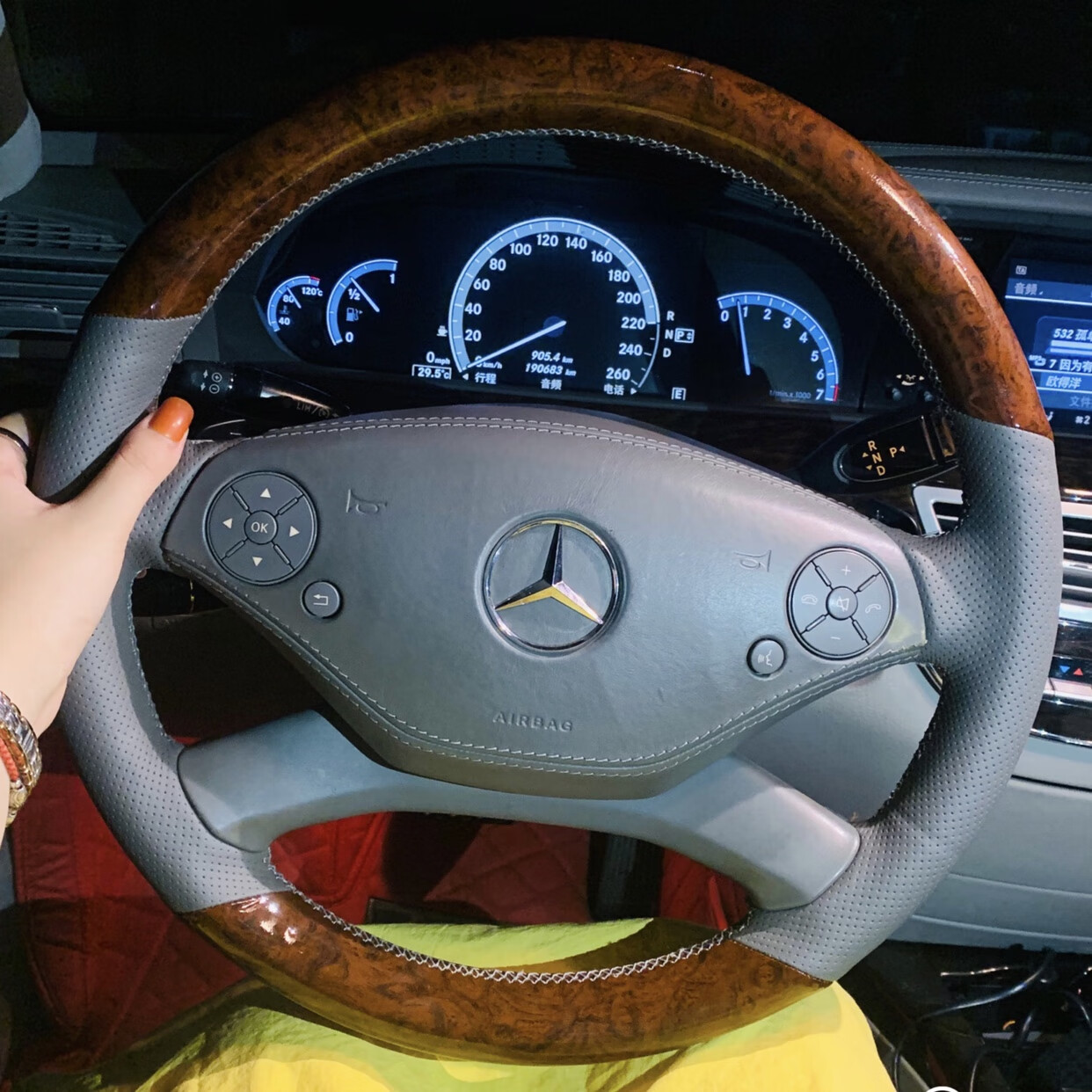 咔派恩老款奔驰s级cl级s300s350s400s500s250s320s600l手缝方向盘套