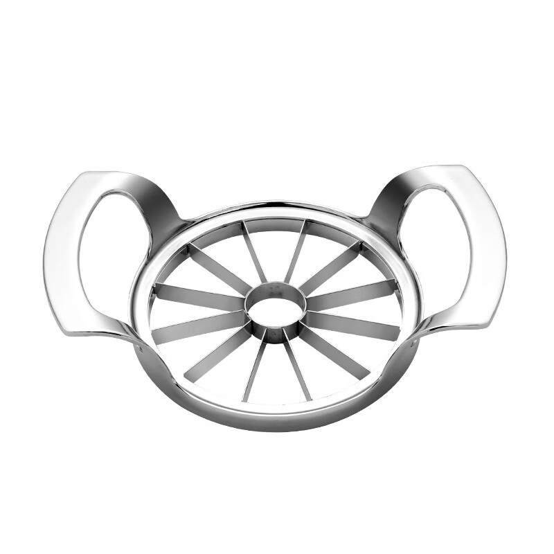 新款豪华大号切果器苹果切片器不锈钢分割器切果盘神器水果切块器 全不锈钢-豪华加高小号8切 单切果器【无水果叉】