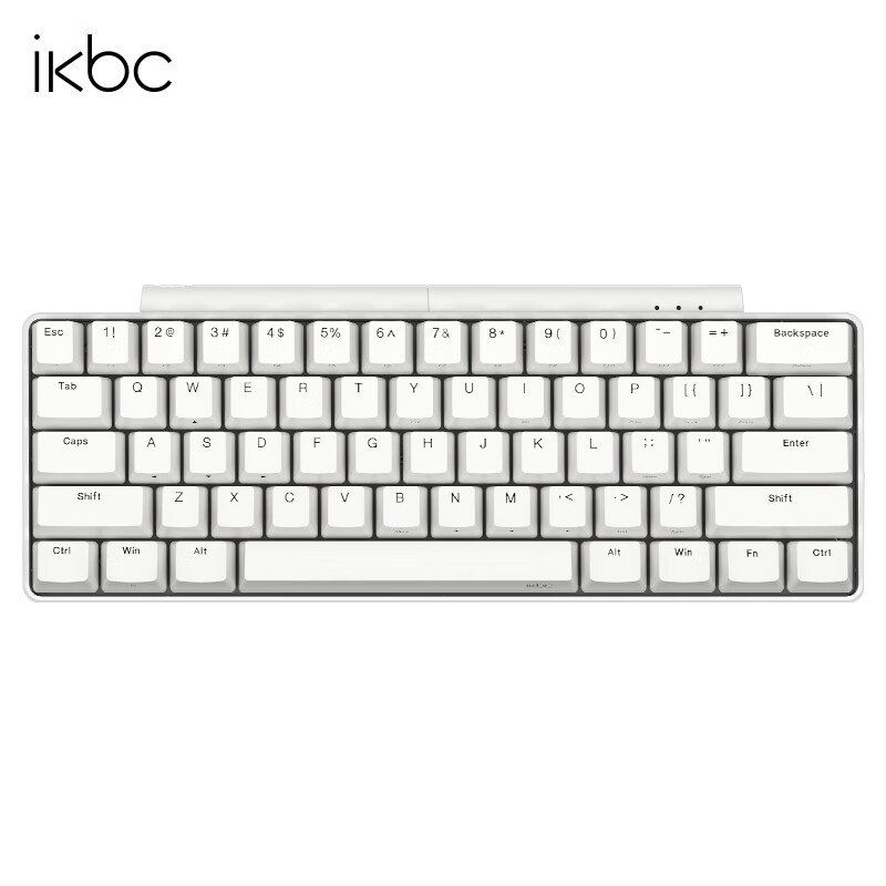 ikbc 粉色键盘机械键盘无线键盘C87C104樱桃键盘办公游戏cherry轴樱桃机械键盘pbt W200Mini 白色 无线2.4G   红轴