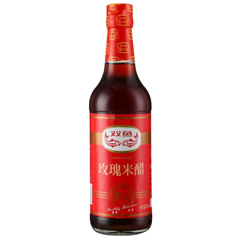 双鱼玫瑰米醋500ml 凉拌醋炒菜酿造食醋1瓶
