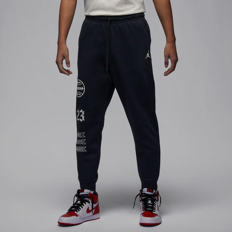 nikeaj jordan男子加绒长裤运动卫裤美拉德针织黑色/棕色fn4620 黑色