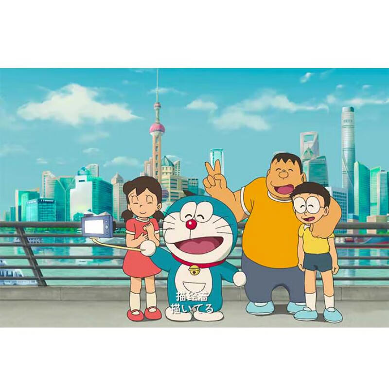 狼天影 哆啦a梦海报墙贴画二次元机械猫墙画宿舍卧室贴画自粘墙纸定制