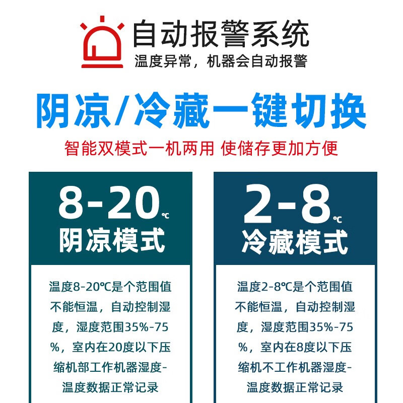 博津 药品阴凉柜冷藏柜双门医院用冰箱药店展示柜立式三门冰箱单门GSP认证药品柜 升级款380L下压机带刹车 阴凉/冷藏双模式