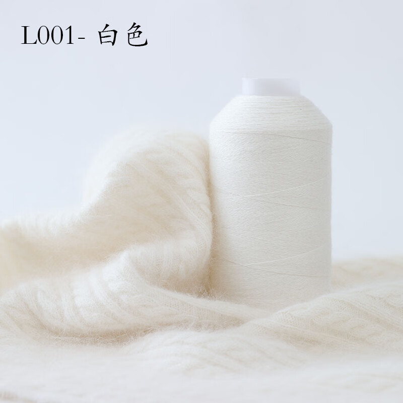ROMDINK2023新款羊绒线纯山羊绒毛线宝宝线手工编织围巾线中细机织 白色 L001白色 1两