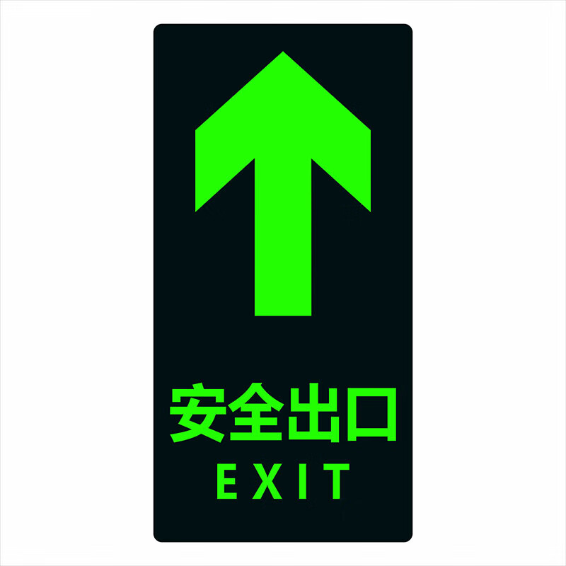 安全出口指示牌地贴夜光墙贴消防标识标牌疏散通道标志逃生标识牌 t01