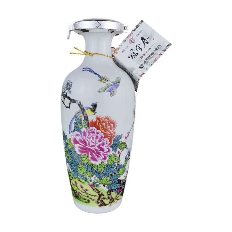 冠宜春白酒礼盒花鸟四季纯粮750ml山东白酒浓香型聊城老牌名酒收藏