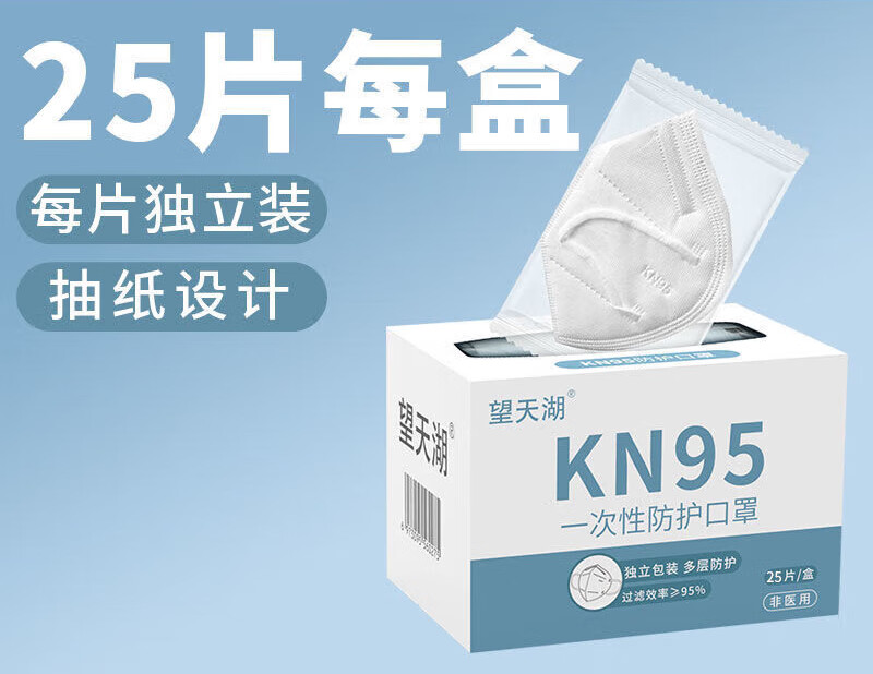 适用于望天湖kn95口罩独立包装高颜值五层抗病毒细菌包装防护透气