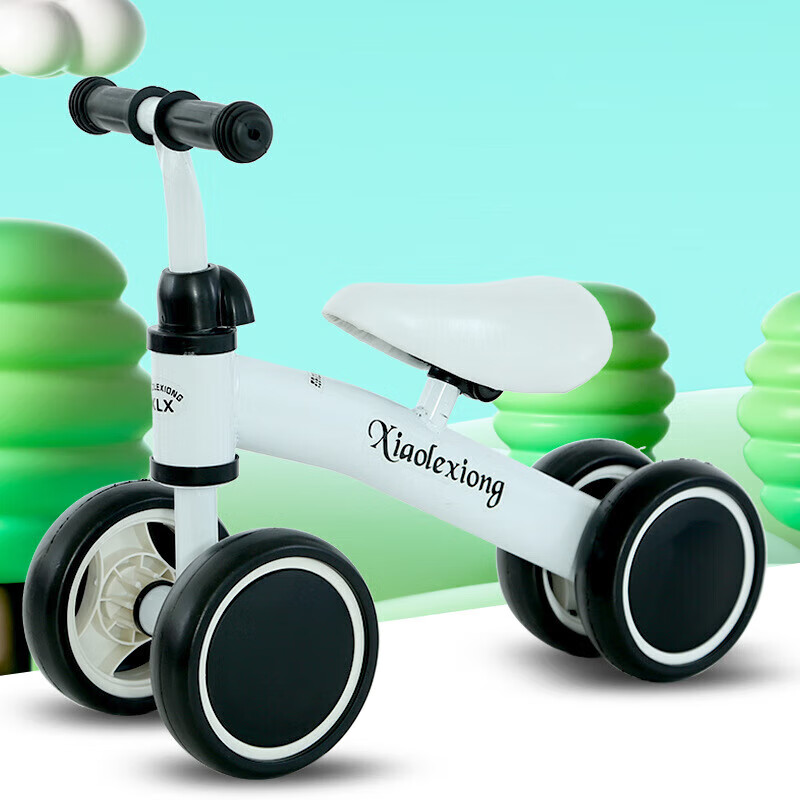 萌比优（mengbiyou）平衡车宝宝儿童溜溜车1-3岁滑步车宝宝玩具儿童车 经典白色 1-3岁