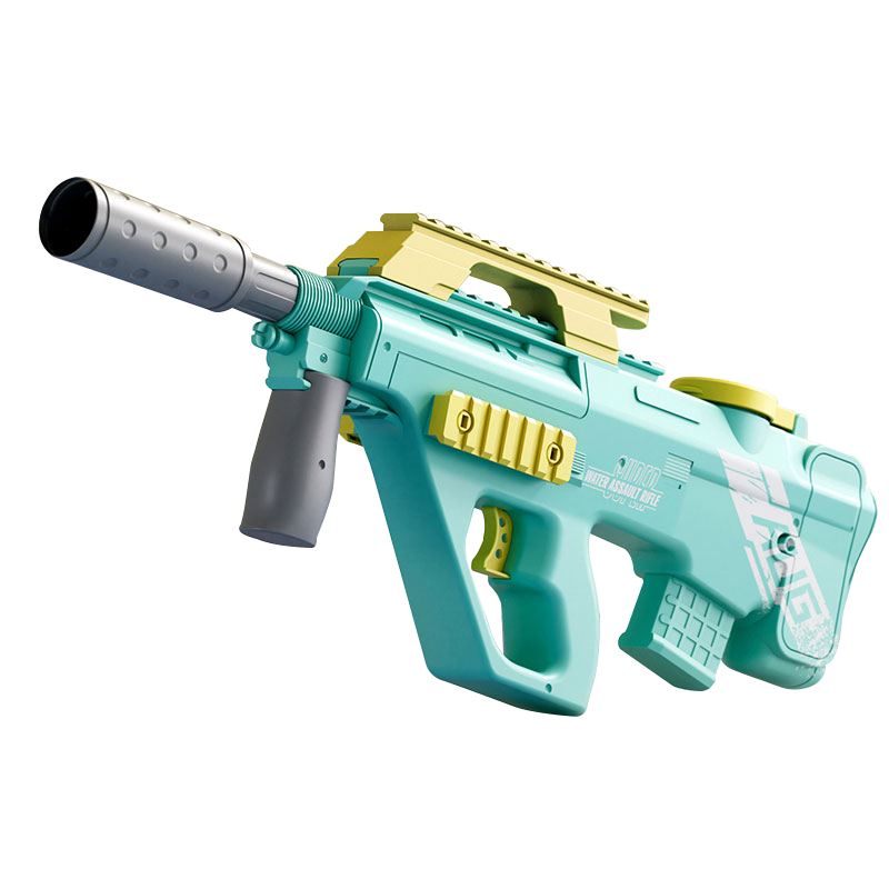 美澌嘉（MSj）电动水枪戏水玩具高压自动连发水枪儿童滋喷呲水枪C-003绿