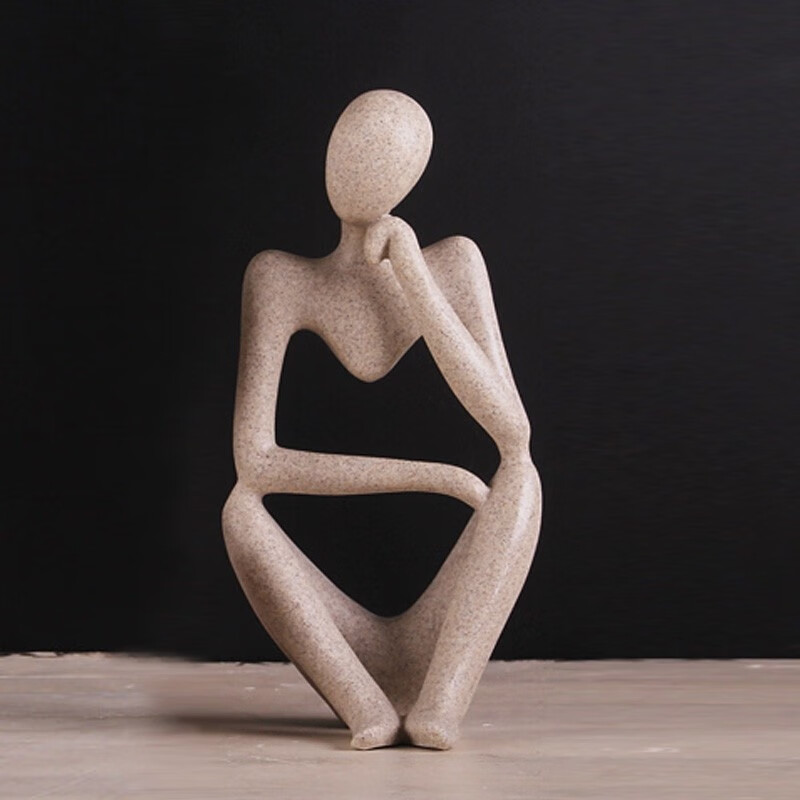 集思美 现代抽象思考者人物摆件家居书房客厅轻奢装饰礼品办公室摆设