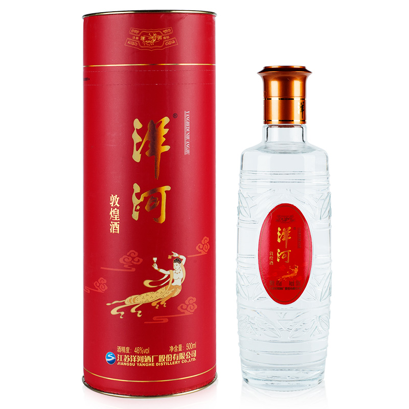 洋河敦煌 家常口粮白酒 46度 红敦煌 500ml 单瓶装