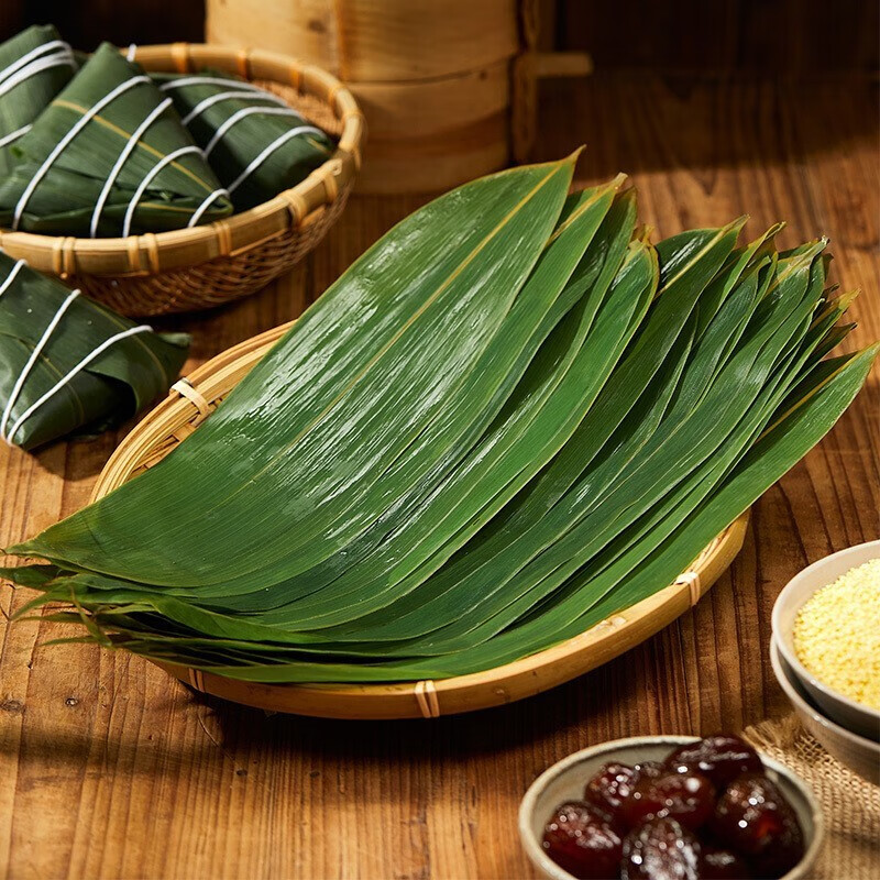 青尊园新鲜大号粽叶芦苇叶现摘天然箬叶端午节包粽子柴叶子 100片