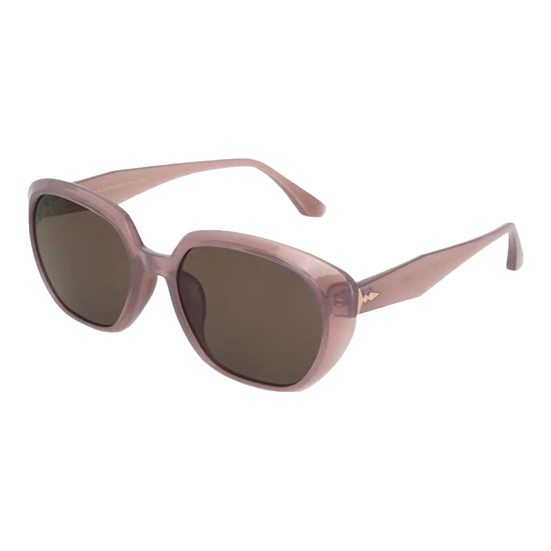 睛姿（JINS）太阳镜男女同款防晒墨镜防紫外猫眼大框TR简约URF24S127 84棕色