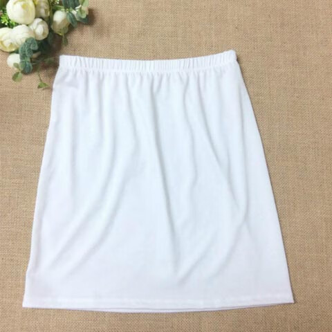 女内衬裙内搭短裙衬裙防透防走光内穿半身裙 牛奶丝白色平口短衬裙
