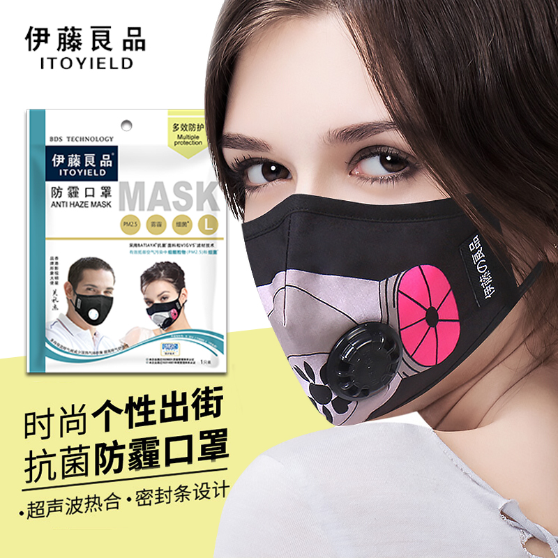 伊藤良品 【防寒保暖口罩】抗菌防雾霾口罩【可水洗五层保护】女男带