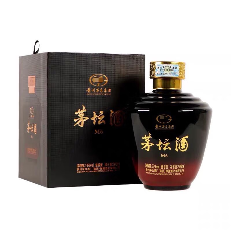 茅台保健酒公司 茅坛酒(m6)53度 坛形瓶 单瓶装 500ml 酱香型白酒 茅