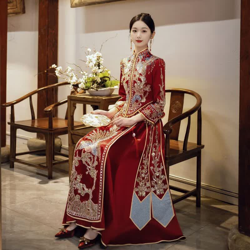 QVNL秀禾服中式新娘服重工新娘2023新款结婚婚纱礼服嫁衣龙凤褂高级敬 简版 S使用感如何?