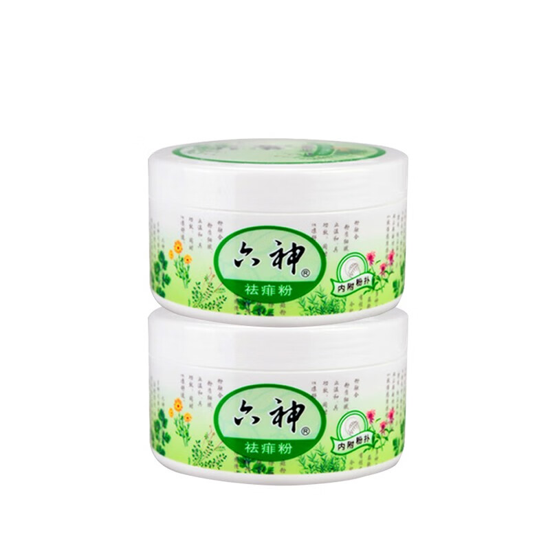 六神舒缓粉爽身粉 成人爽身粉 吸汗轻松舒爽清凉全家可用 150g 2盒 【舒缓粉】