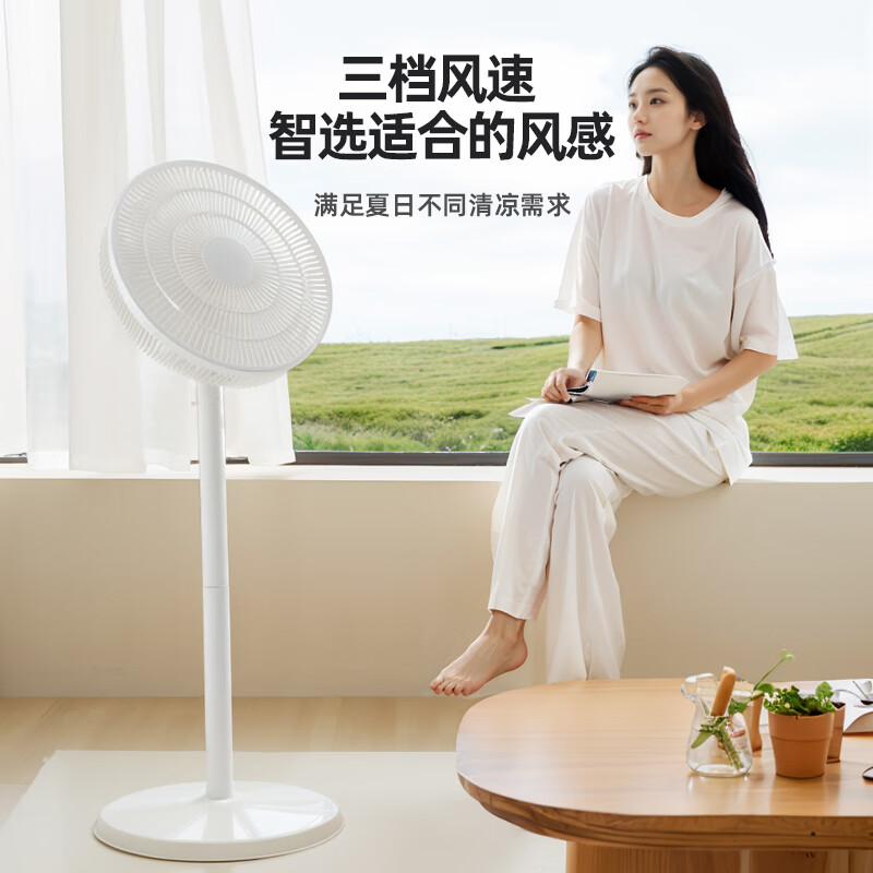 四季沐歌（MICOE）电风扇落地扇空气循环扇小风扇桌面台式风扇 台地两用低噪轻音节能省电广角送风 七叶遥控加大豪华款