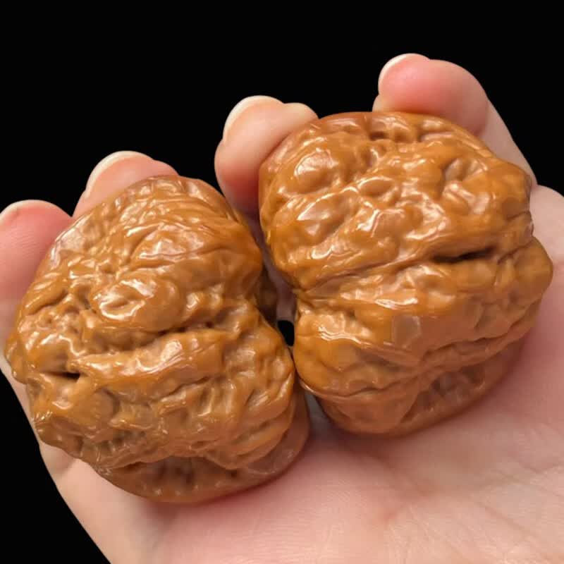 盘玩核桃狮子头礼盒收藏三菱野生三棱 孤品蛤蟆头35mm收藏级 盘玩套装
