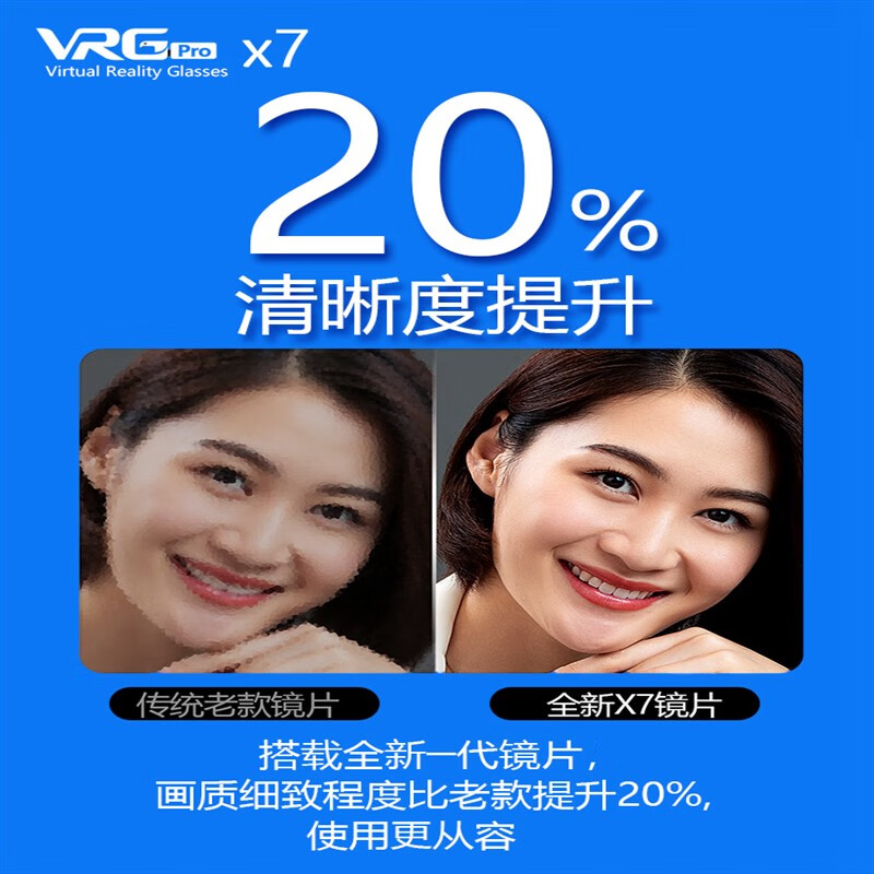 小米机适配【旗舰新款】vr眼镜用品虚拟性现实3d体感娃娃适用于安卓ios手机大屏vr4k私人vr影院 超清纳米蓝光版+礼包