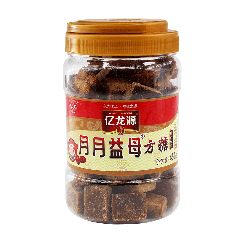 亿龙源 月月益母方糖红糖黑糖块纯甘蔗手工月经大姨妈产后红糖450g