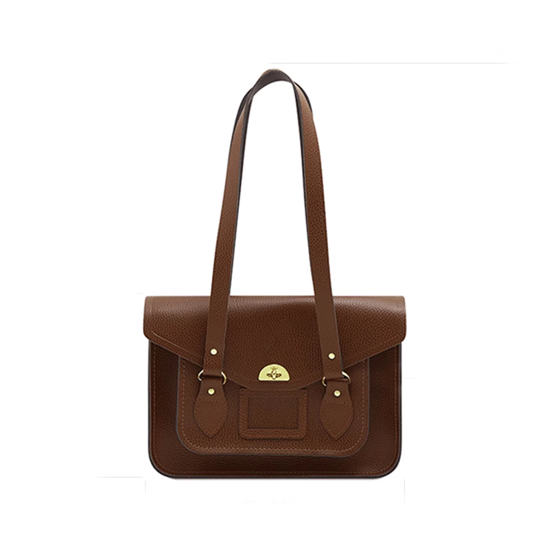 The Cambridge Satchel Company女生情人节礼物经典牛皮托特女包轻奢单肩包大容量腋下包托特女包 双肩带深棕色怎么样,好用不?
