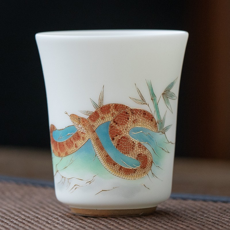 杯德化羊脂玉白瓷家用办公个人喝茶品茗杯茶杯套装 心悦杯
