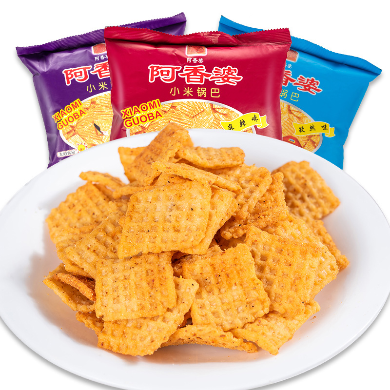 太阳锅巴小米锅巴88g*6陕西锅巴零食小包装脆锅巴麻辣孜然五香零食