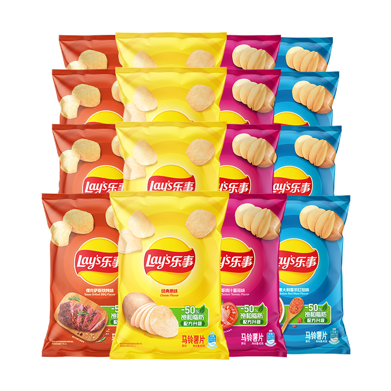 plus��Ա������ȯ�����£�Lay's����Ƭ ��϶��ζ40g*16�� ��640g