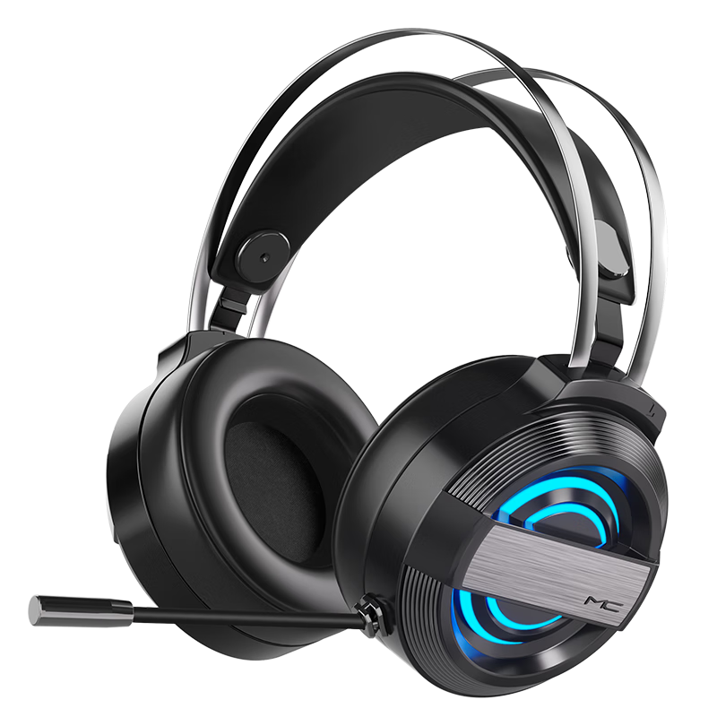 MC 迈从 Q9 标准版 耳罩式头戴式动圈降噪有线耳机 黑色 3.5mm+USB-A