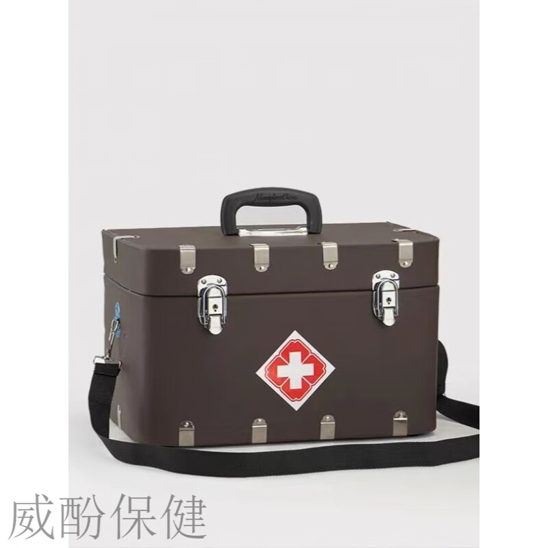 出诊箱 表演医药箱出诊箱 表演大号医药箱出诊箱皮革兽小老药箱家 16