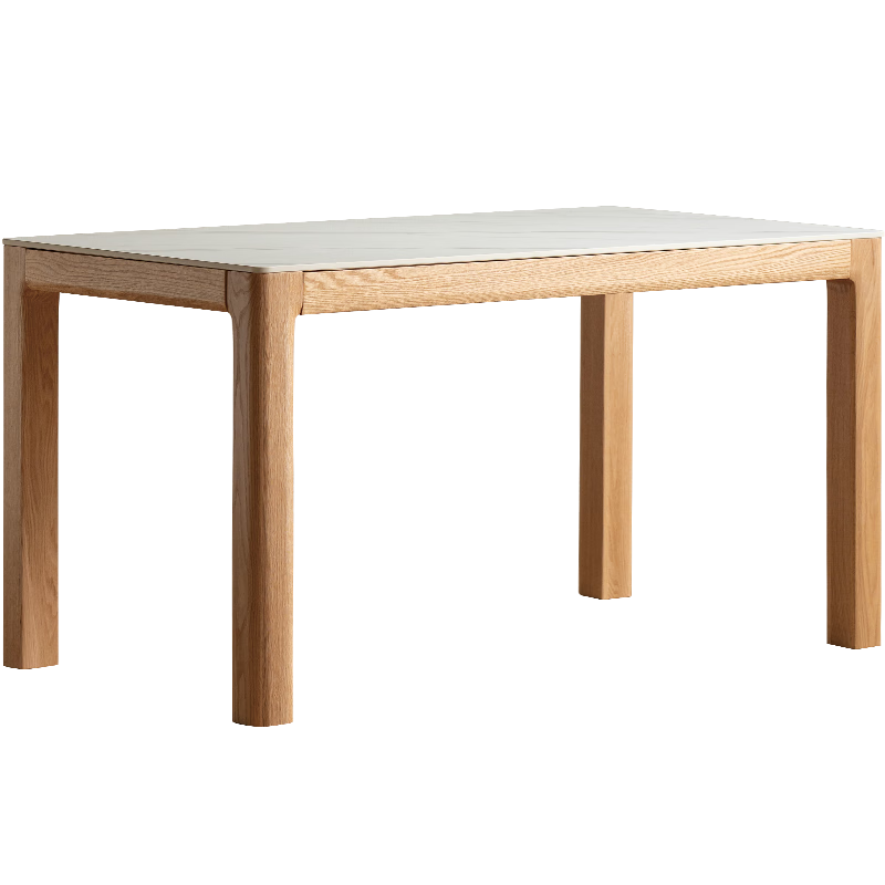 实木岩板餐桌小户型餐厅饭桌北欧简约原木桌子