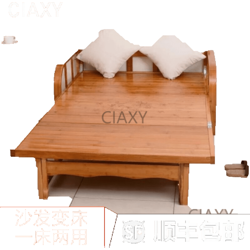 两用沙发床多功能折叠床竹木床双人床简易沙发竹床家用楠竹 加厚加固沙发竹床120x200cm