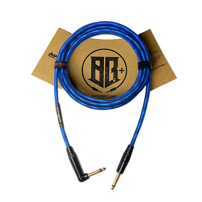samgool+吉他連接線電箱琴音頻降噪線演出效果器6.5線 LINE B3 深海藍(lán)（黑銅）直+直 15m/50ft