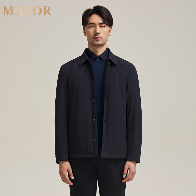 MAYORMAYOR 男装藏青衬衫款棉茄克MMCJ47951F6A 藏青 L (175/96A)