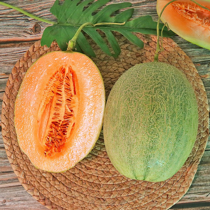 德骊嘉海南哈密瓜新鲜水果超甜脆蜜瓜当季西洲蜜瓜一整箱送礼 精选2个