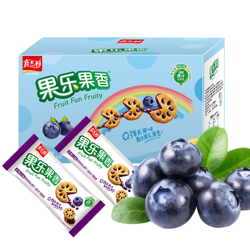 嘉士利果酱夹心饼干果乐果香680g整箱端午礼盒早餐饼干送礼手提礼盒 蓝莓果酱夹心(整箱)1000g约50包