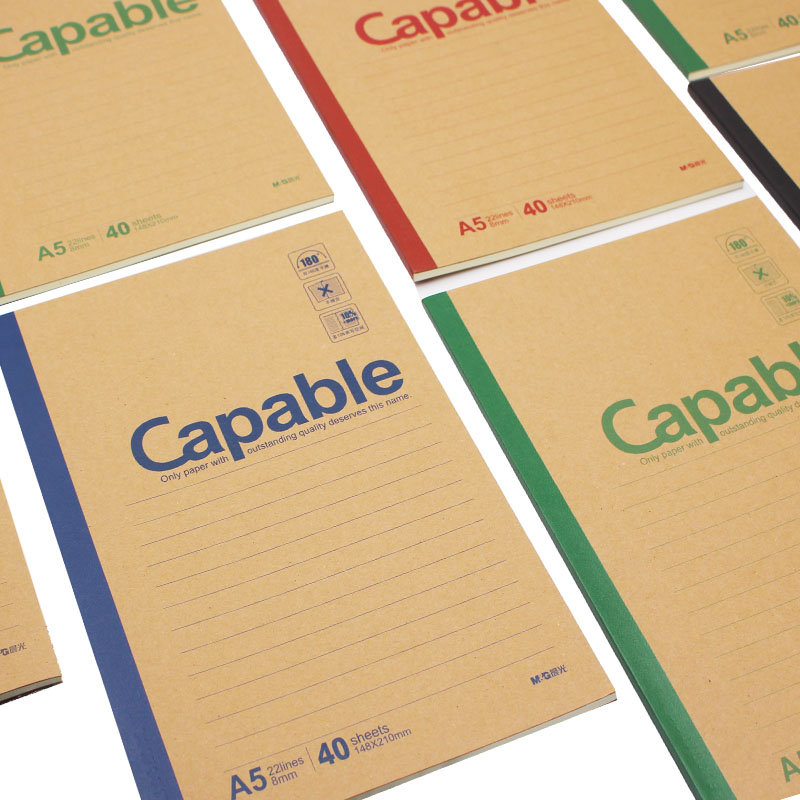 晨光 M G Capable笔记本子记事本b5简约加厚练习本大中学生软面抄软抄本学生用商务办公无线apyjt411办公系列b5 80页 8本 虎窝购