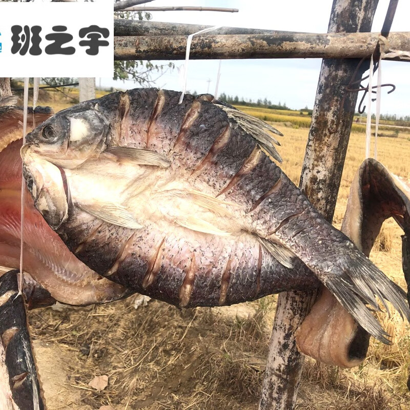 味巴哥正宗青鱼草鱼咸鱼干螺蛳鱼风干腊鱼块安徽六安咸鱼干500g.