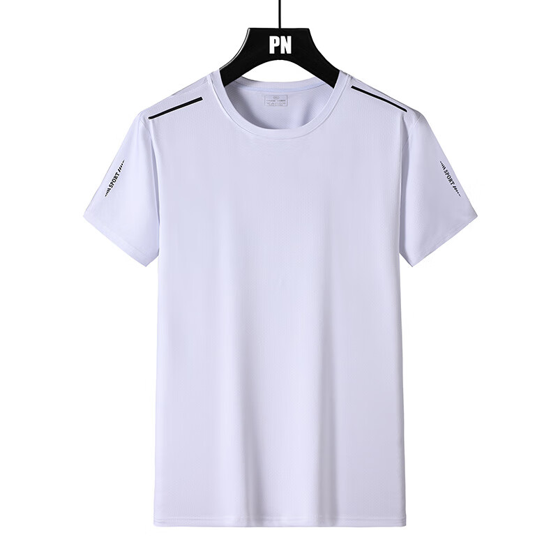 京蝌蝌冰丝t恤男士夏季新款高弹透气速干短袖圆领青年体恤厂家批发