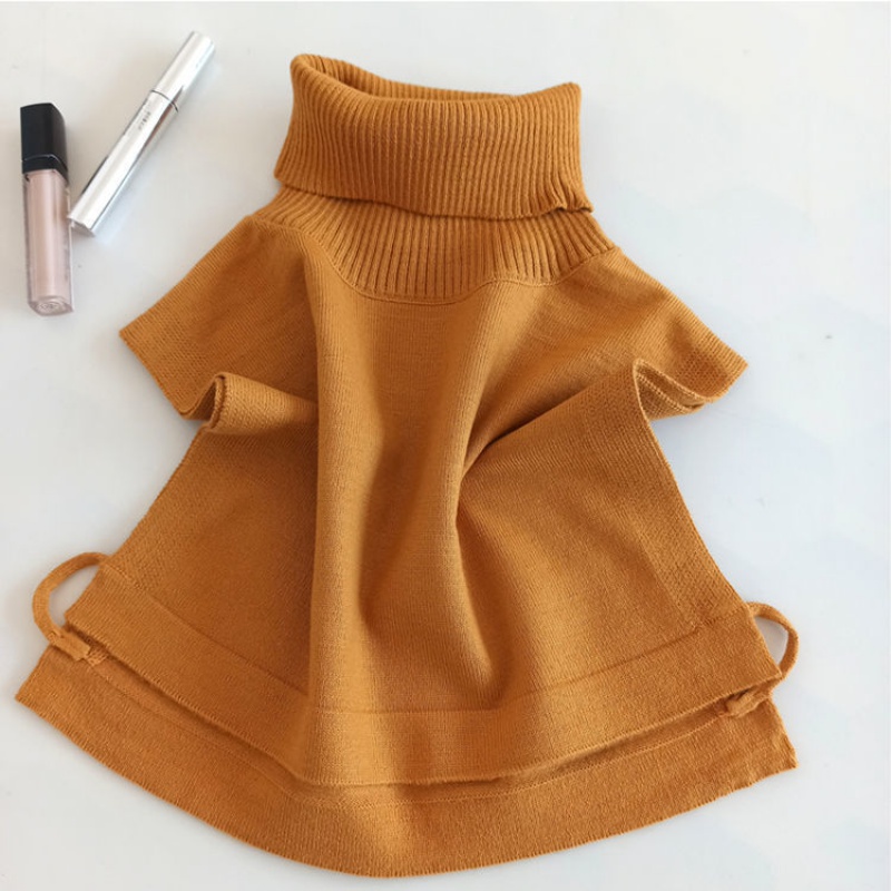 媗墨新品假领子女款黑色毛衣高毛衣假领子女仿羊毛百搭假领装饰黑色假