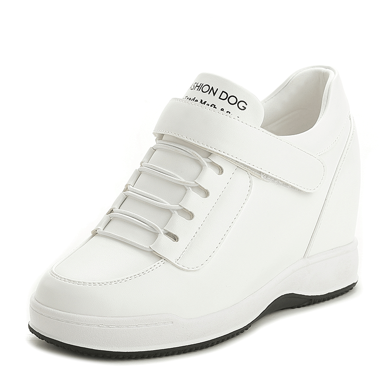 内增高休闲妈妈鞋旅游鞋波鞋女士中老年妇女白色女鞋秋季坡跟旅游运动