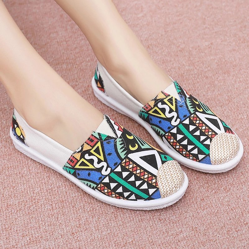 【精选】老布鞋女鞋百搭休闲一脚蹬单鞋渔夫懒人鞋春秋平底帆