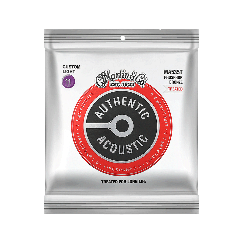 馬?。∕ARTIN）覆膜吉他弦MA540T 535T民謠琴弦木吉他弦一套六根弦線(xiàn) 新款MA535T(11-52)+贈(zèng)品