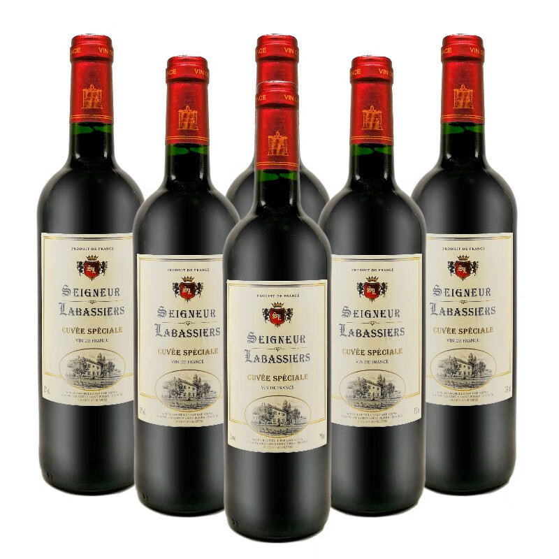 法国原瓶进口干红葡萄酒铂珑 纳巴斯伯爵特酿干红葡萄酒 6支装
