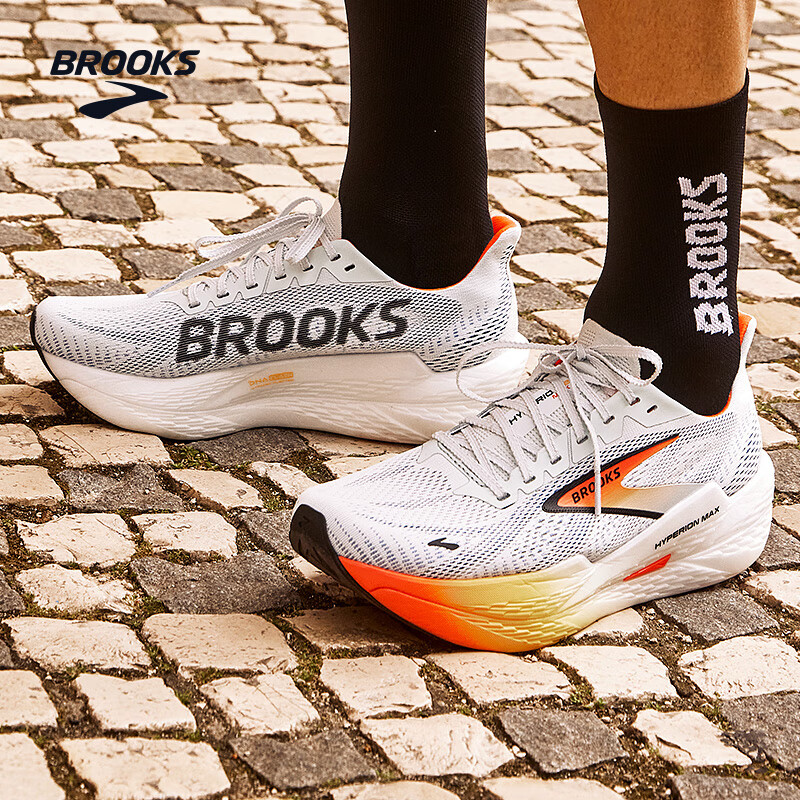 布鲁克斯（BROOKS） 烈风 Hyperion Max 2专业马拉松竞速减震男女款体育跑鞋 男款 天蓝灰/红桃色/黑色 45.5