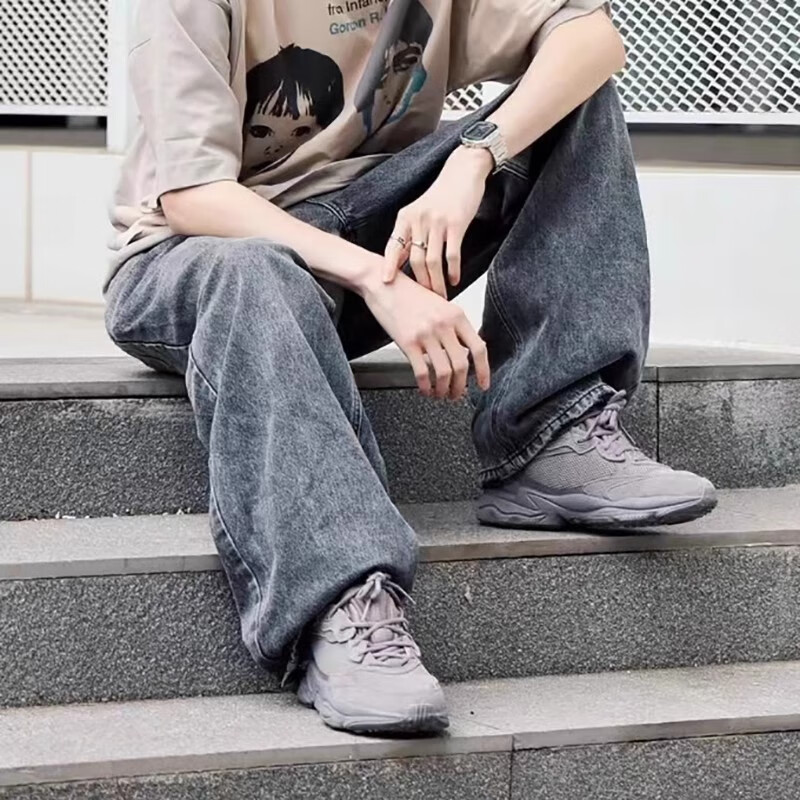 三叶草休闲鞋女鞋官网ozweego meta复古运动老爹鞋gw9739 紫灰 35