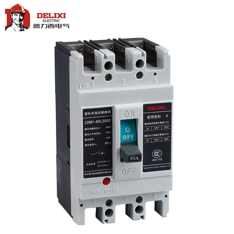 德力西电气 塑壳断路器 cdm1-63l/3300 63a 插入式板前接线