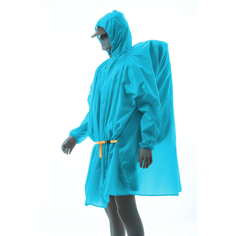 三峰出 三峰雨衣 三峰户外登山徒步 轻量化 男女通用雨衣 袖子款 宝石蓝 210T面料
